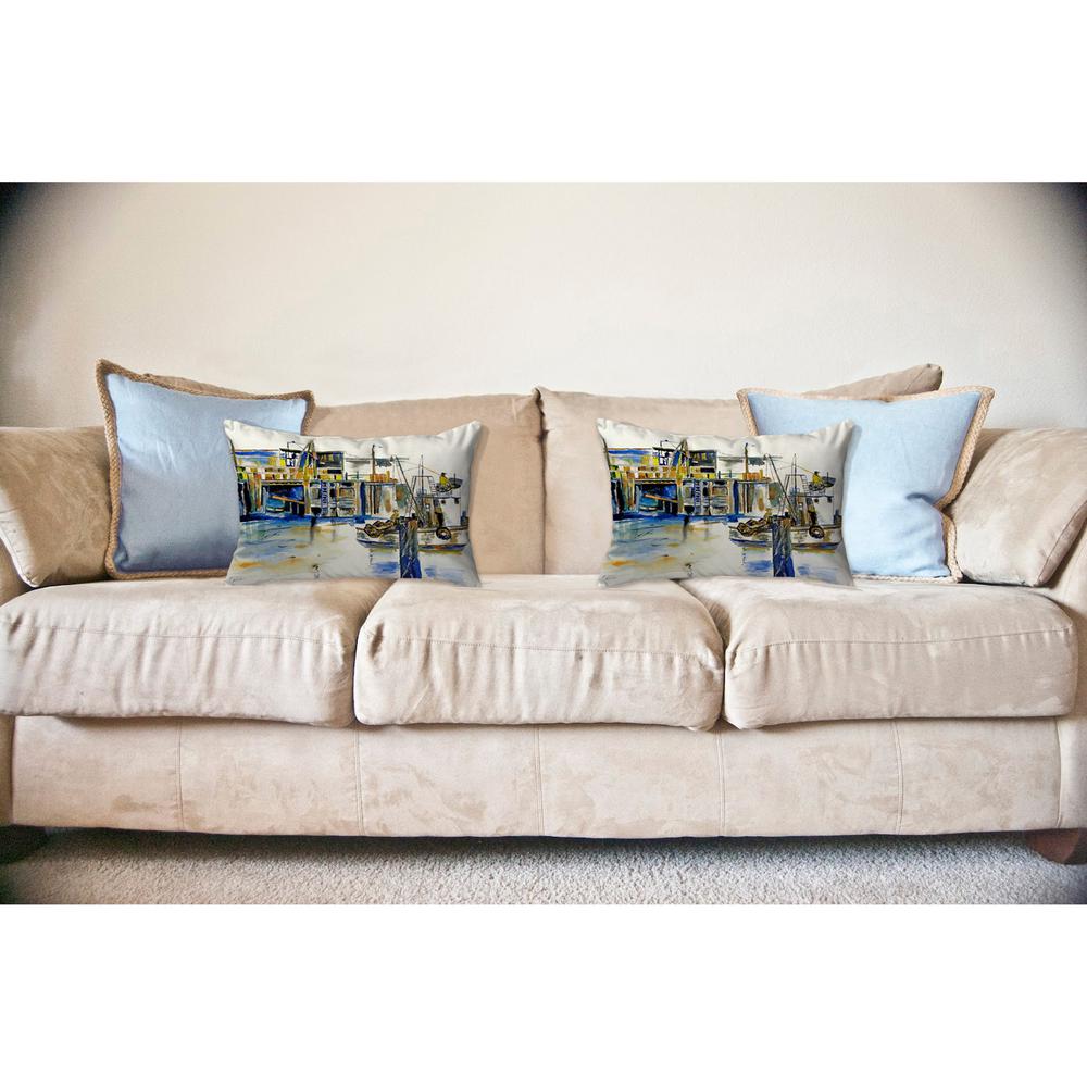 Fishing Boat No Cord Pillow 16x20. Picture 2
