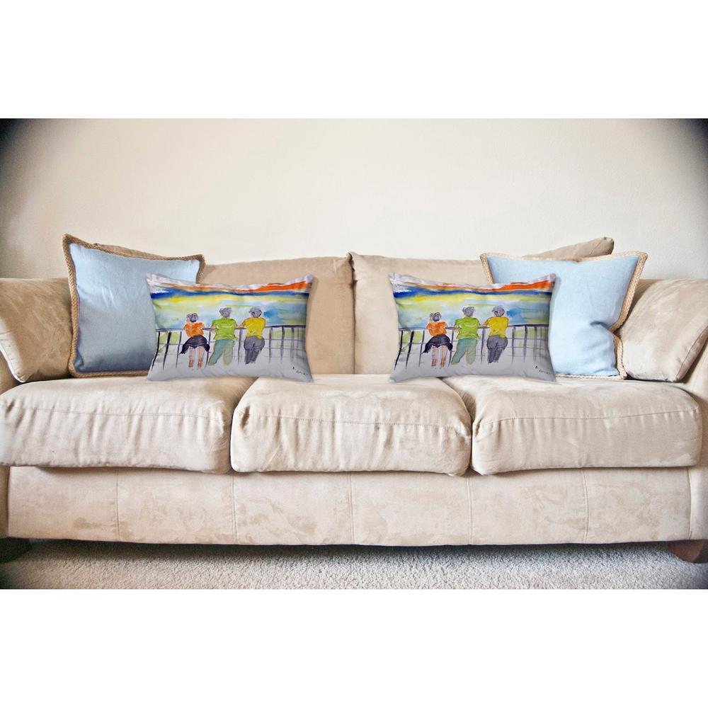 Ladies Looking No Cord Pillow 16x20. Picture 2