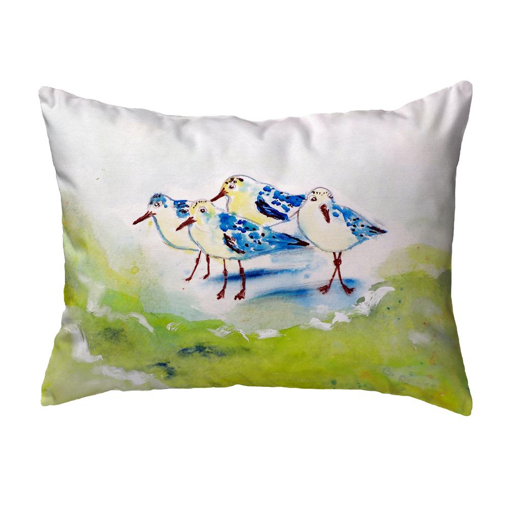 Green Sanderlings No Cord Pillow 16x20. Picture 1