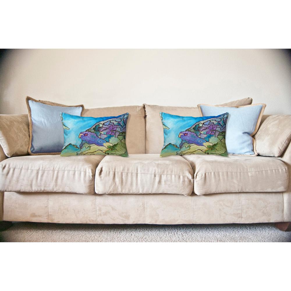 Purple Turtle No Cord Pillow 16x20. Picture 2