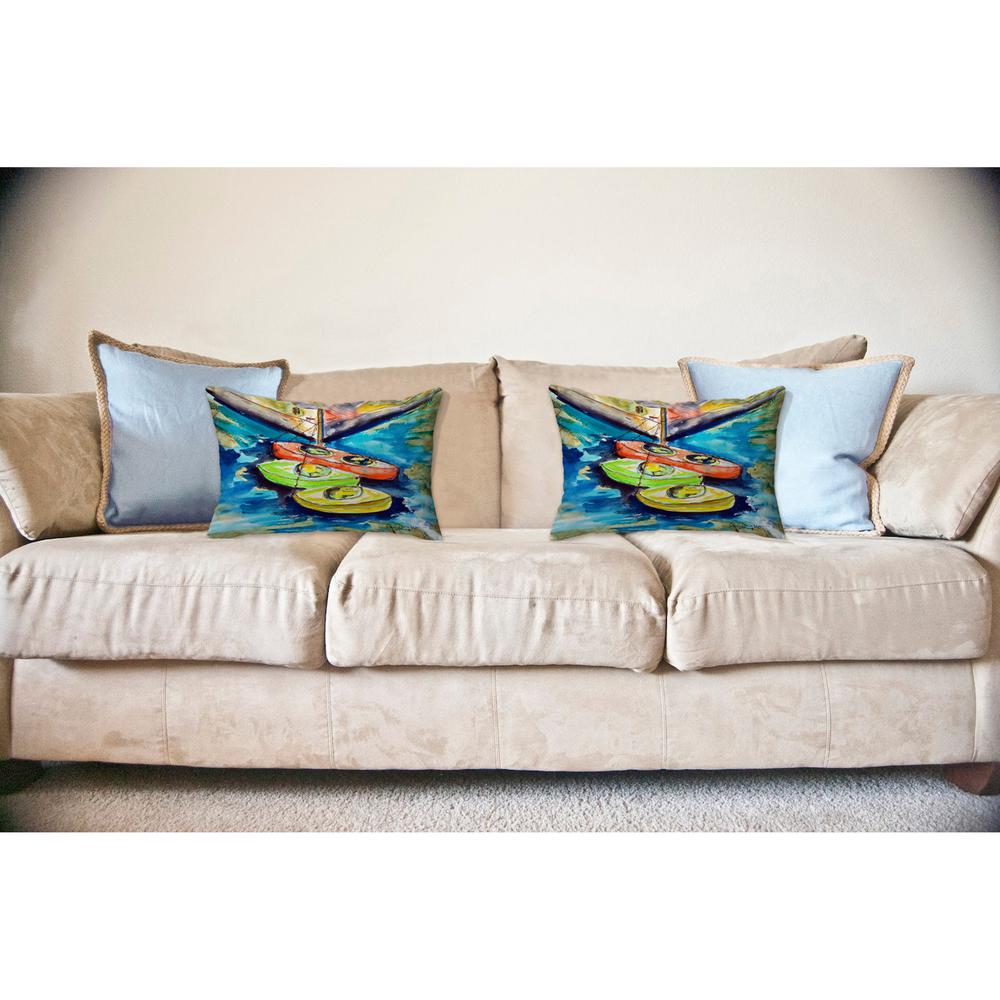 Kayaks No Cord Pillow 16x20. Picture 2