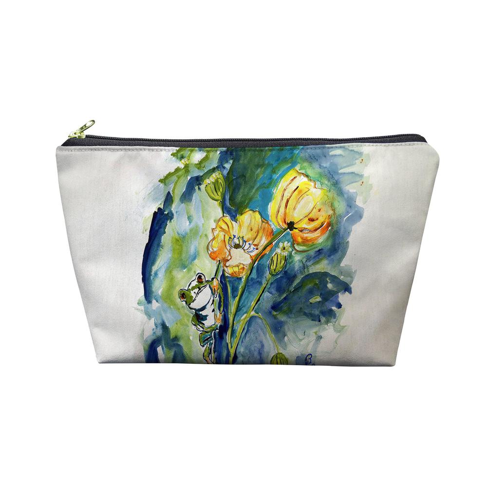 Frog & Flower Pouch 8.5x6. Picture 1