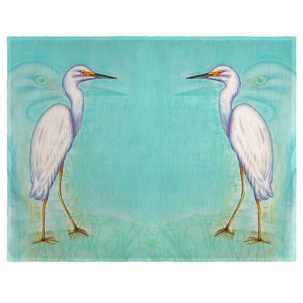 Snowy Egret Place Mat Set of 4. Picture 1