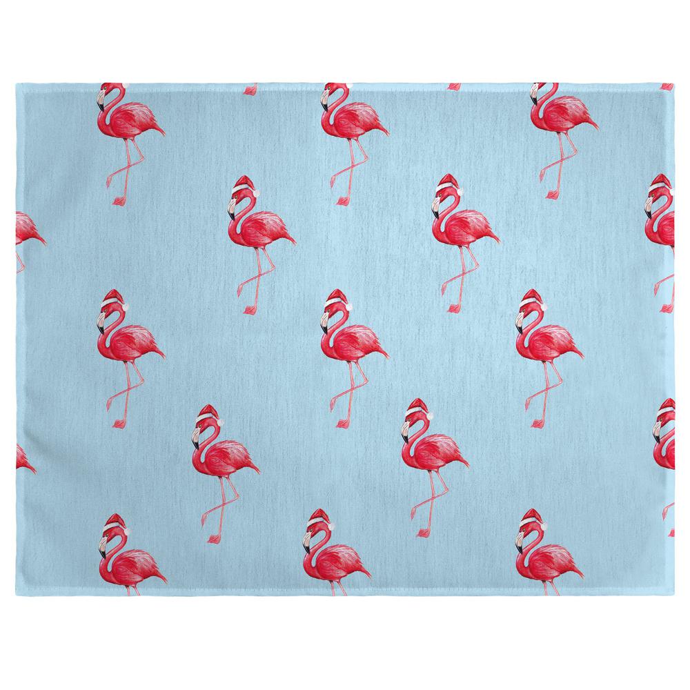 Flamingos - Santa Place Mat Set of 4. Picture 1