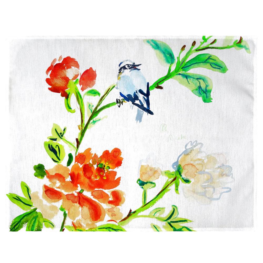 Blue Bird & Flowers Place Mat Set of 4. Picture 1