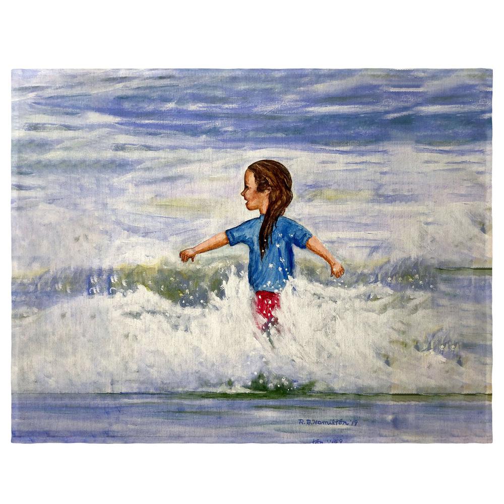 Girl in Surf Place Mat Set of 4. Picture 1