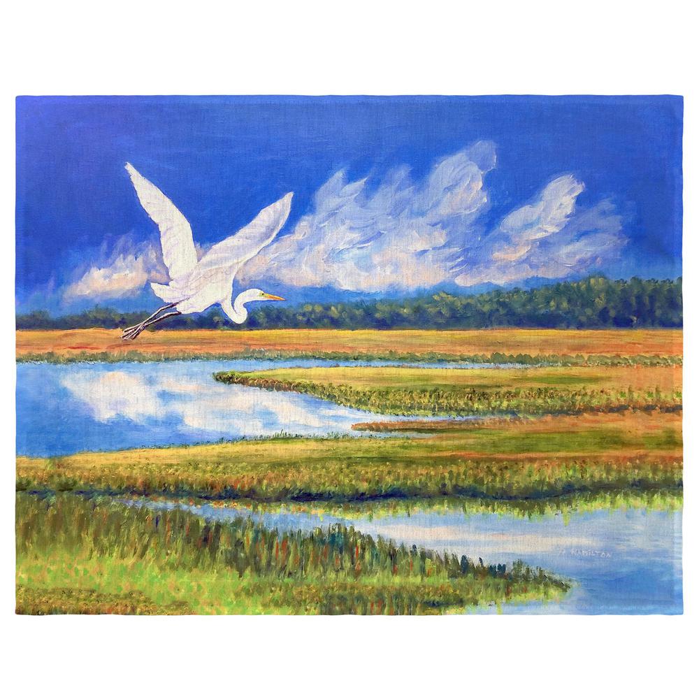 Flying Egret Place Mat Set of 4. Picture 1