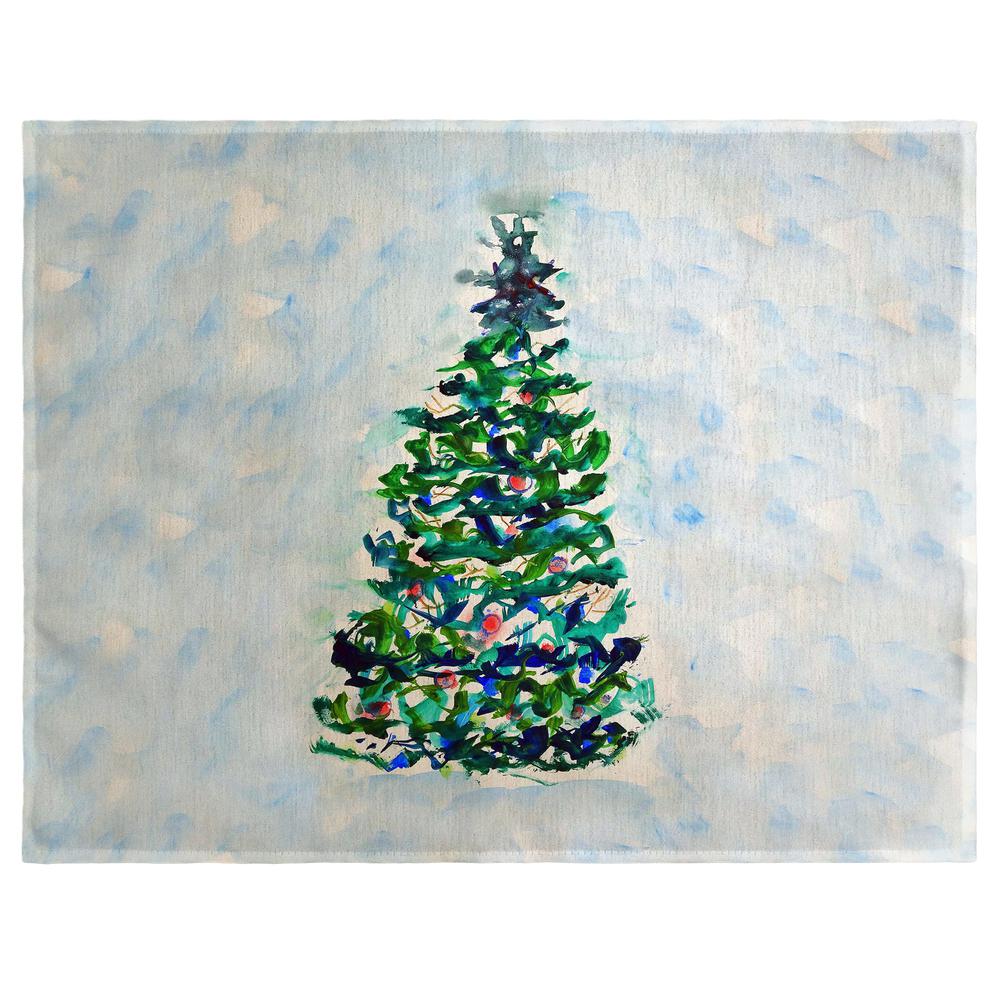 Blue Lights Christmas Tree Place Mat Set of 4. Picture 1