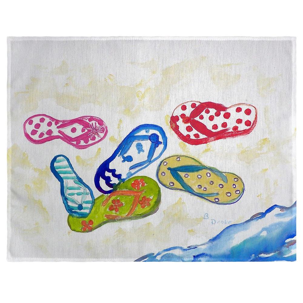 Six Flip Flops Place Mat Set of 4. Picture 1