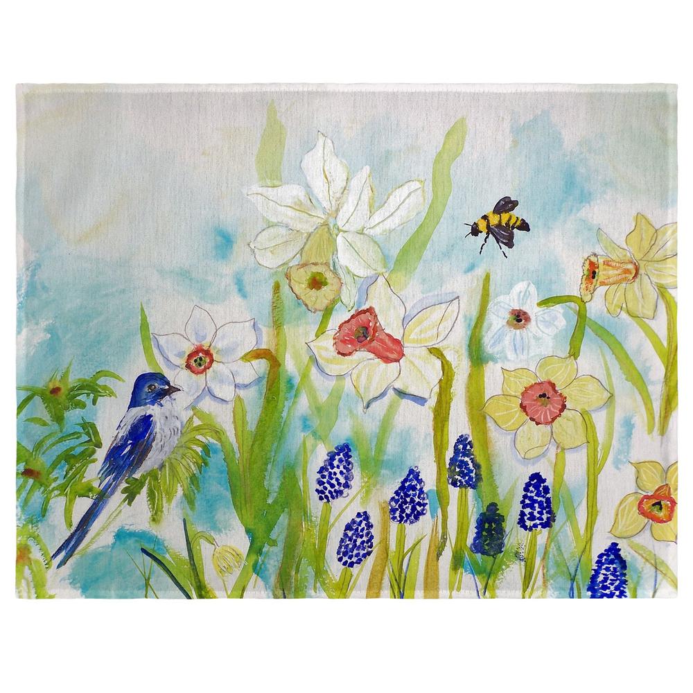 Bird & Daffodil Place Mat Set of 4. Picture 1