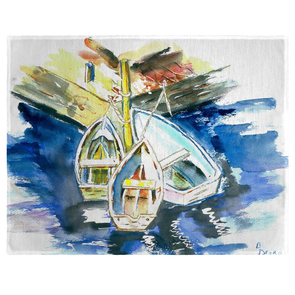 Three Row Boats Place Mat Set of 4. Picture 1