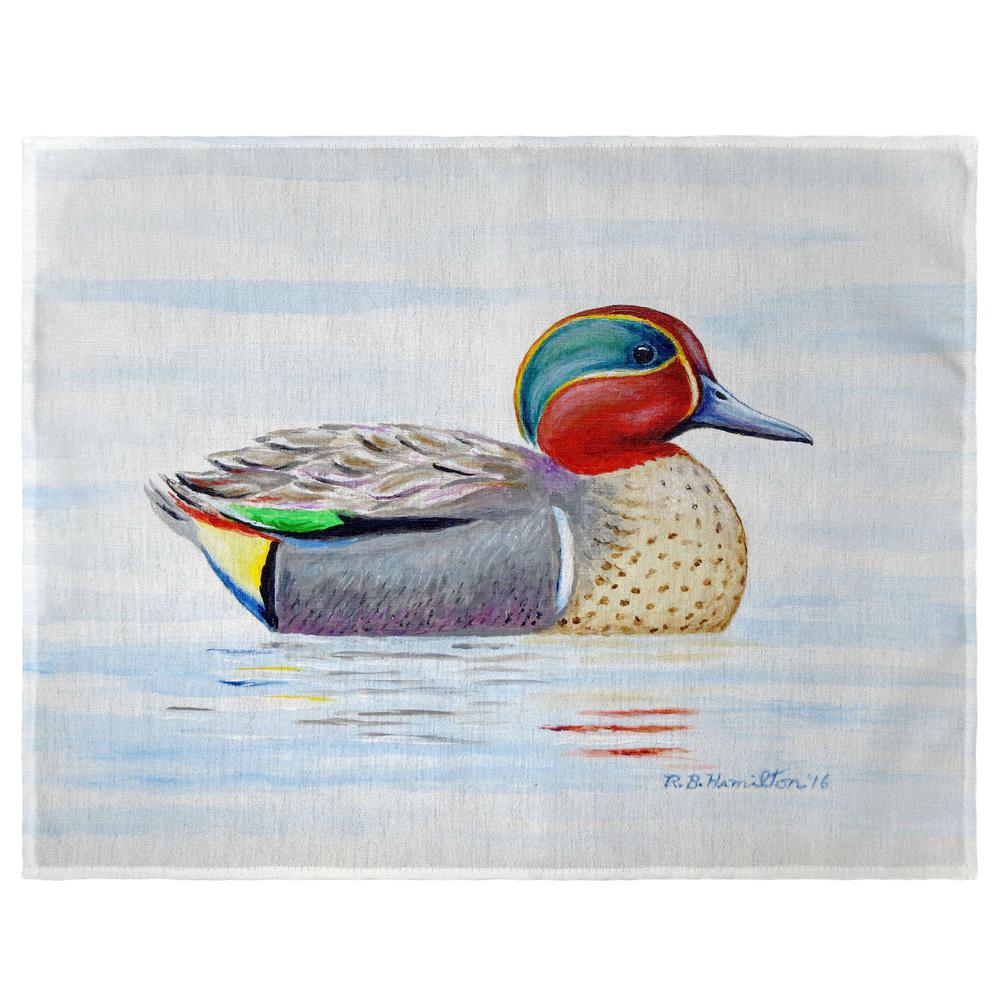 Green Wing Teal Place Mat Set of 4. Picture 1