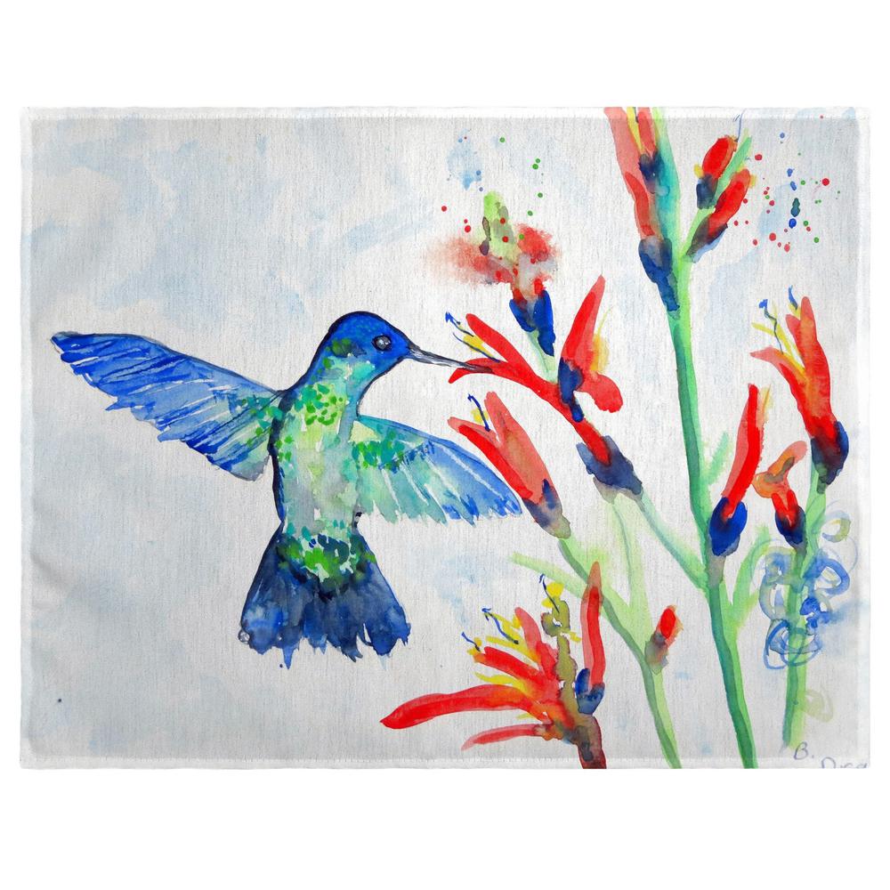 Hummingbird & Fire Plant Place Mat Set of 4. Picture 1