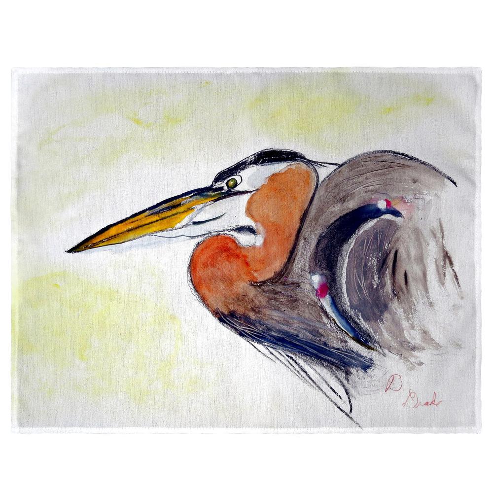Heron Portrait Place Mat Set of 4. Picture 1