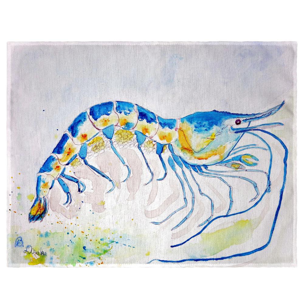 Blue Shrimp Place Mat Set of 4. Picture 1
