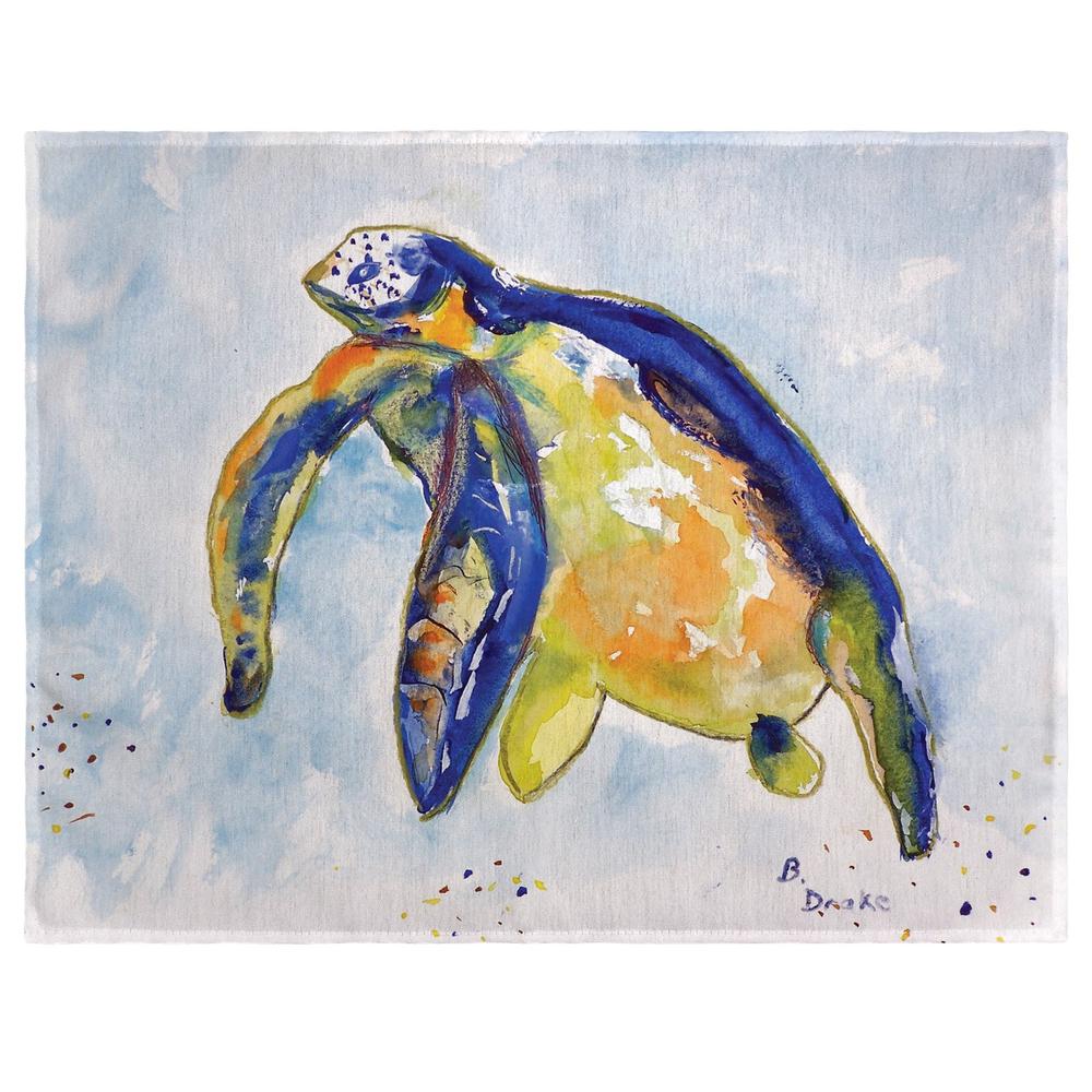 Blue Sea Turtle Left Place Mat Set of 4. Picture 1