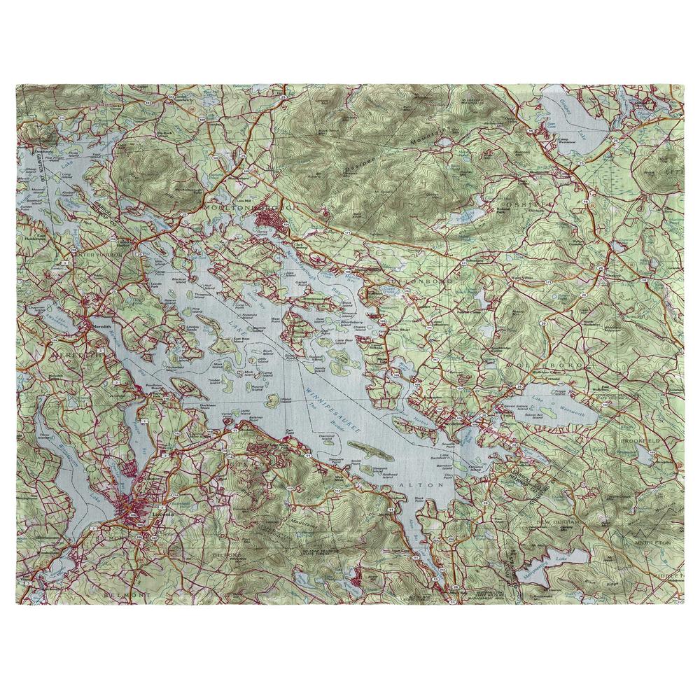Lake Winnipesaukee, NH Nautical Map Place Mat Set of 4. Picture 1