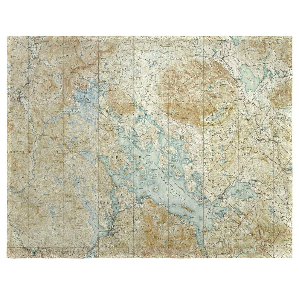 Winnipesaukee, NH Nautical Map Place Mat Set of 4. Picture 1