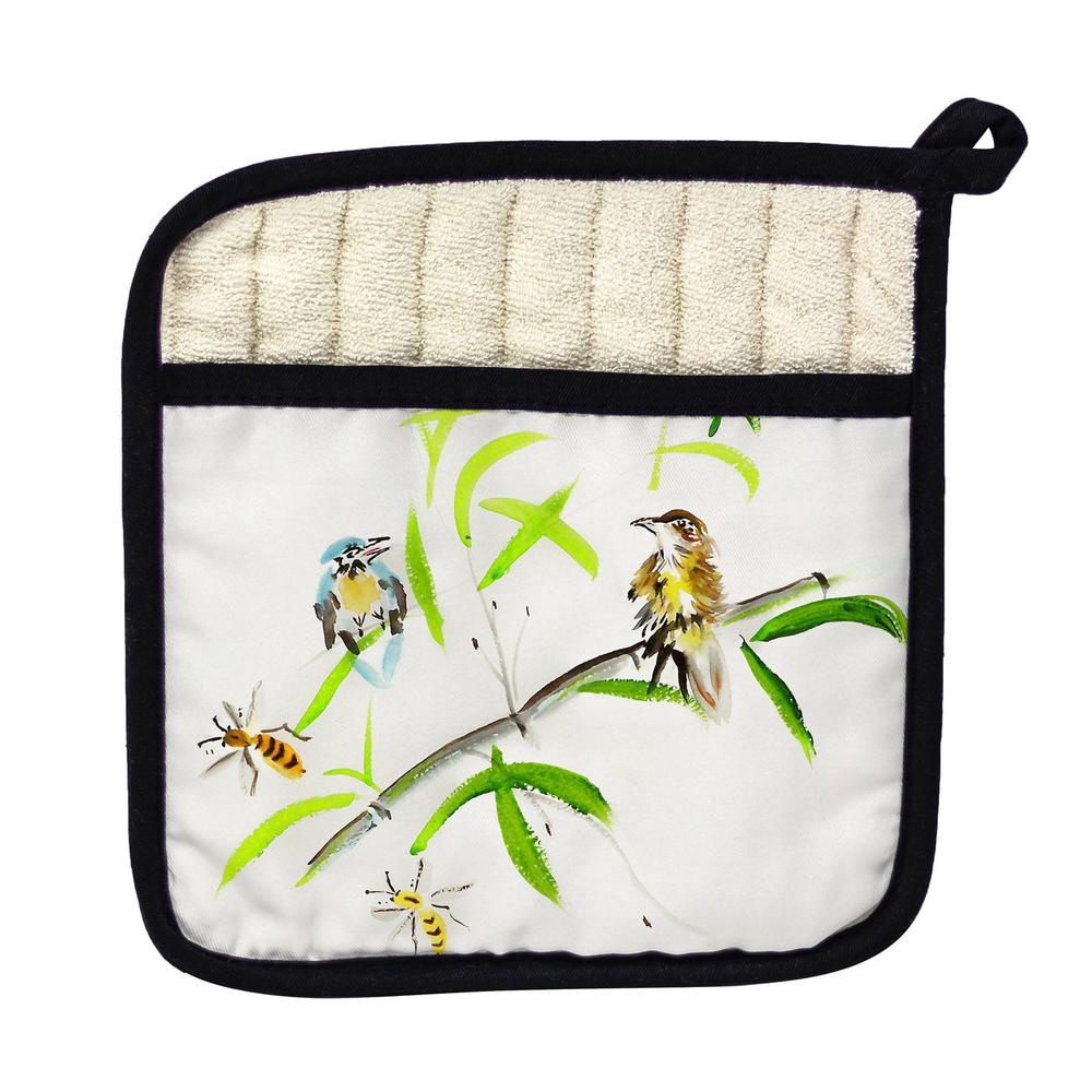 Birds & Bees I Pot Holder. Picture 1