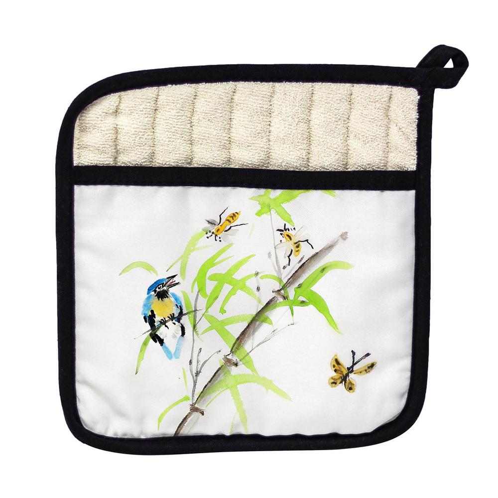 Birds & Bees II Pot Holder. Picture 1