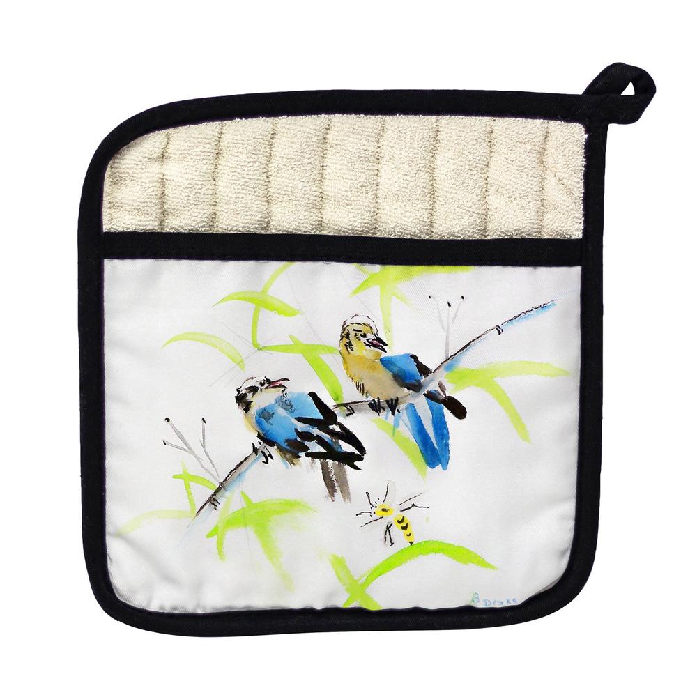 Birds & Bees III Pot Holder. Picture 1