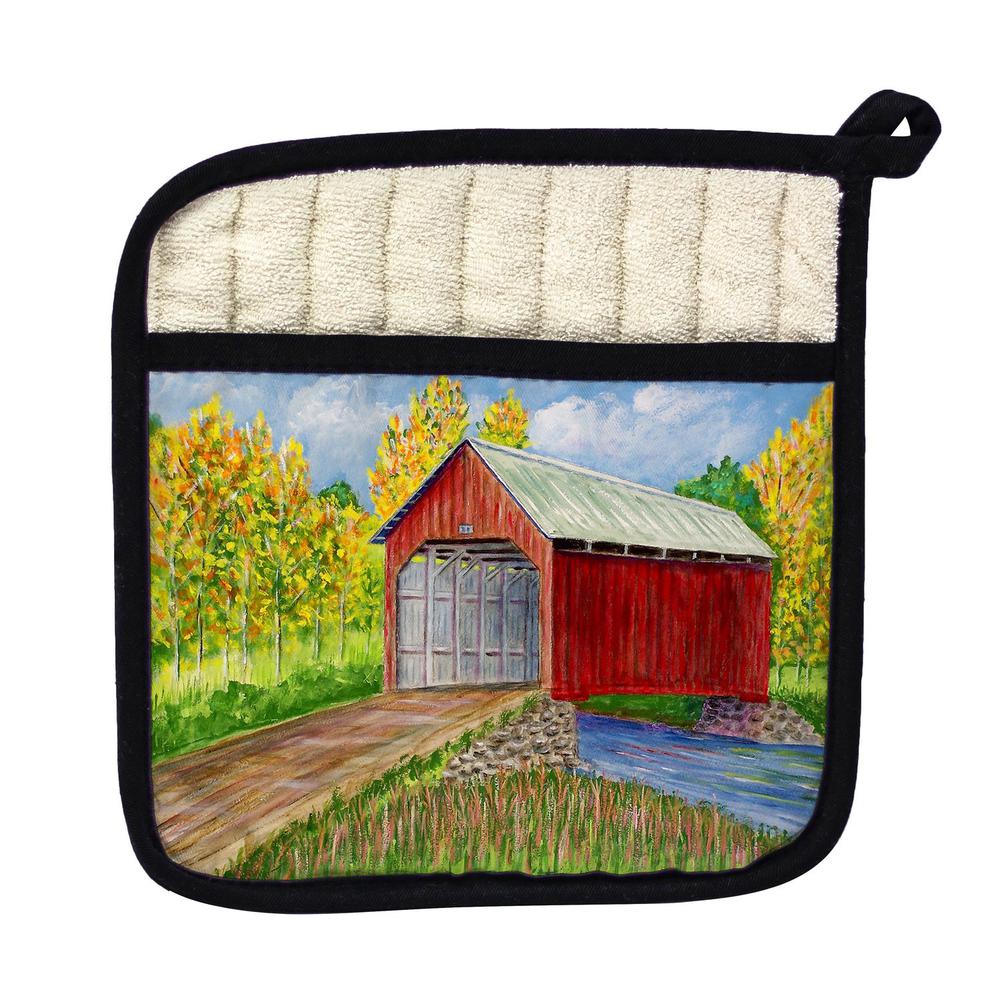 Dick's Covered Bridge Pot Holder. Picture 1
