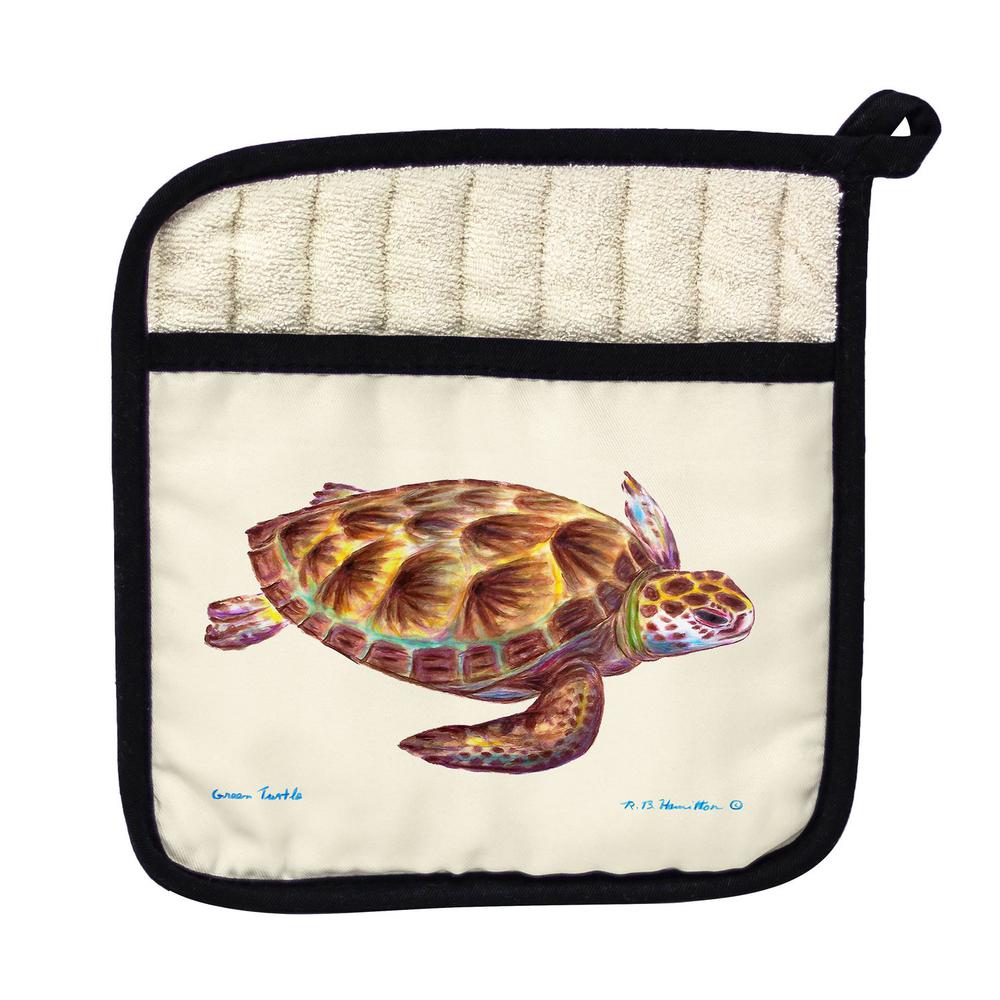 Green Sea Turtle Pot Holder. Picture 1