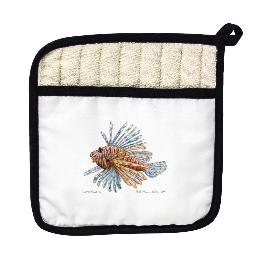 Lion Fish Guest Towel Pot Holder. Picture 1