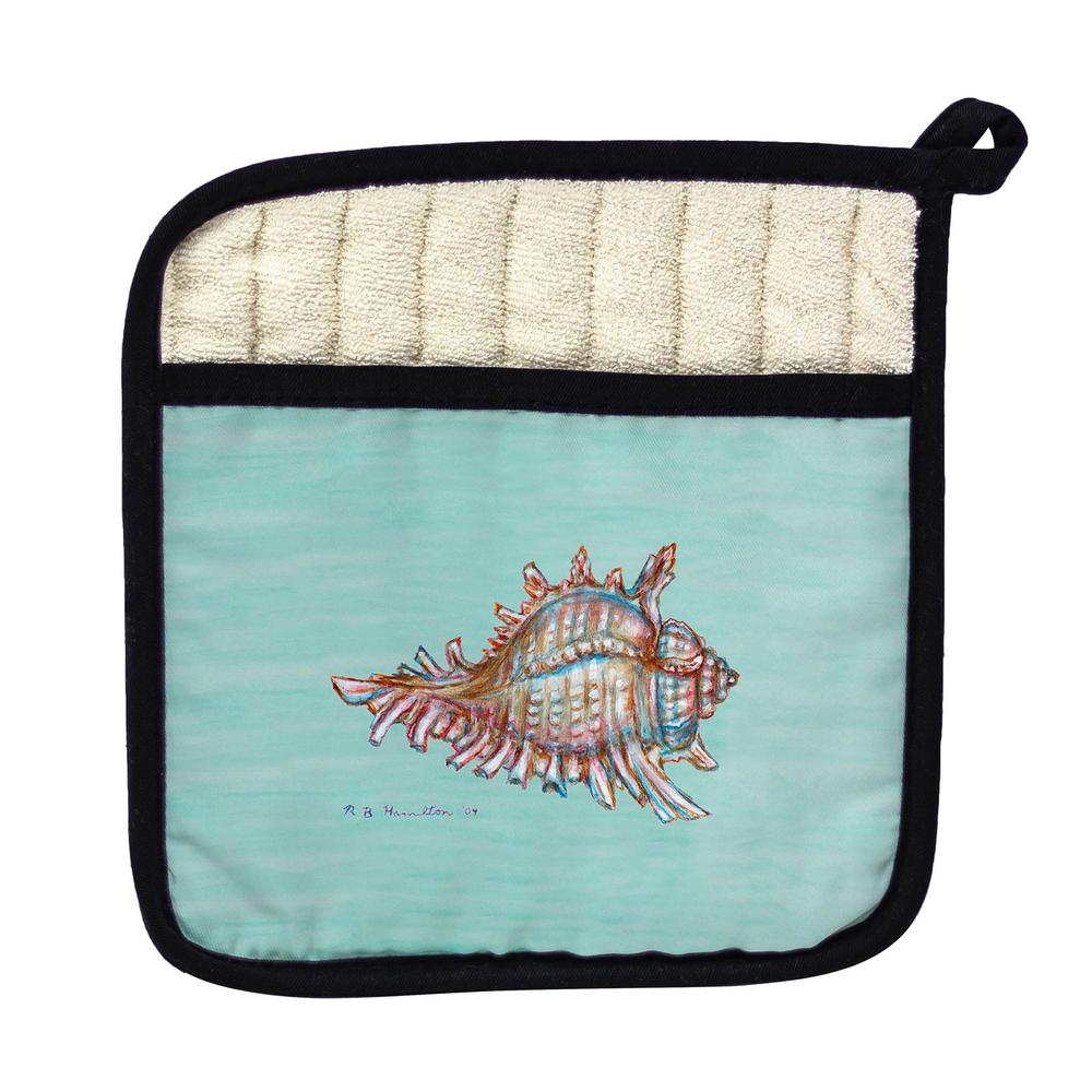 Conch - Teal Pot Holder. Picture 1