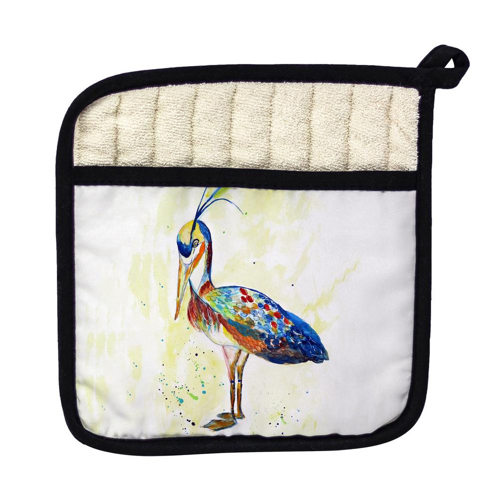 Fancy Heron Pot Holder. Picture 1