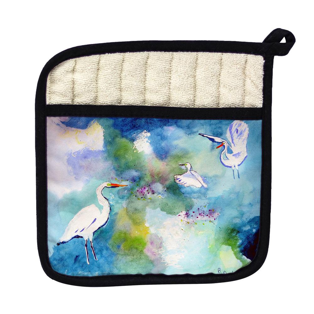 Three Egrets Pot Holder. Picture 1
