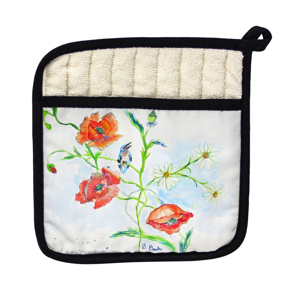Poppies & Daisies Pot Holder. Picture 1