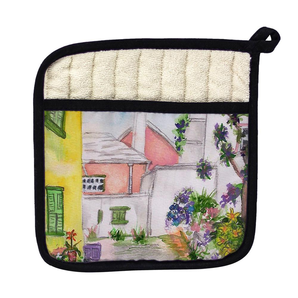 Yellow House Pot Holder. Picture 1