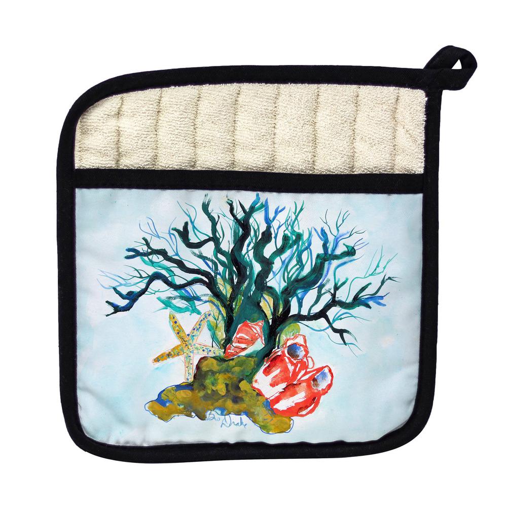 Starfish Coral Shells Pot Holder. Picture 1
