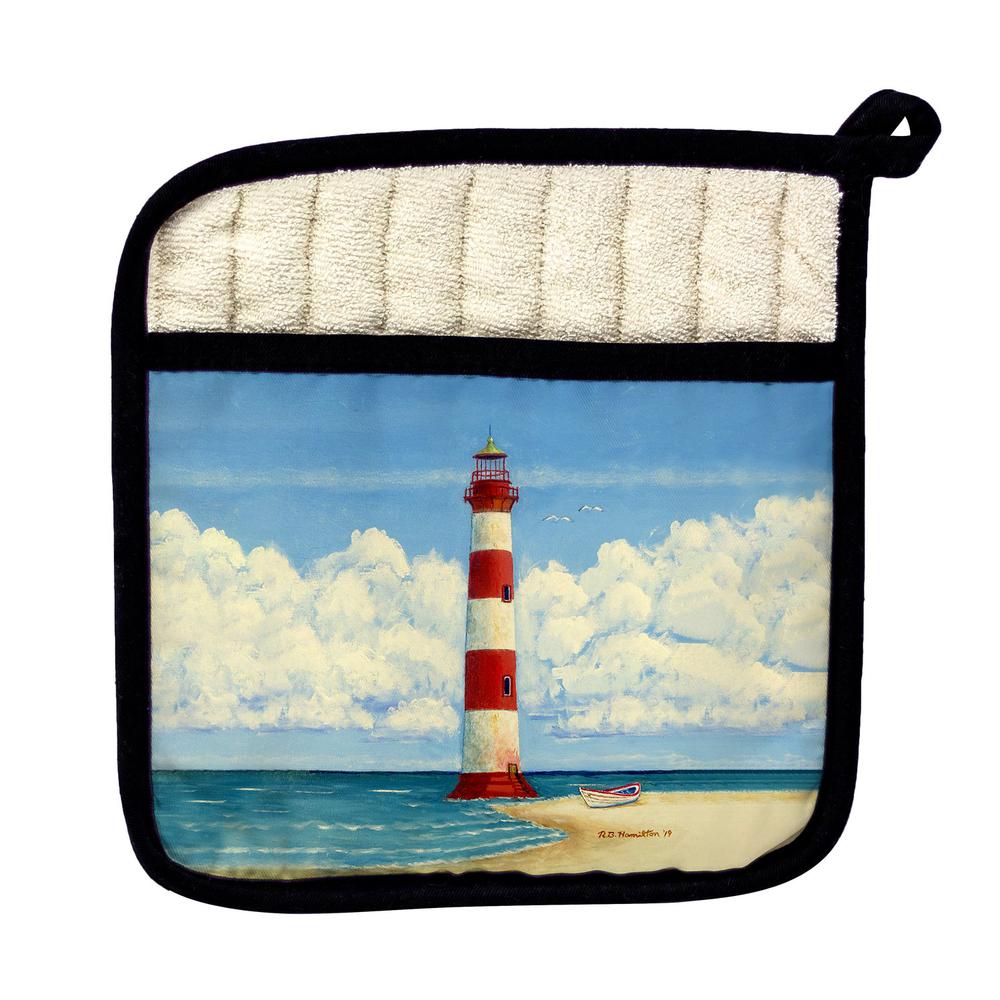 Morris Island Lighthouse, SC Pot Holder. Picture 1