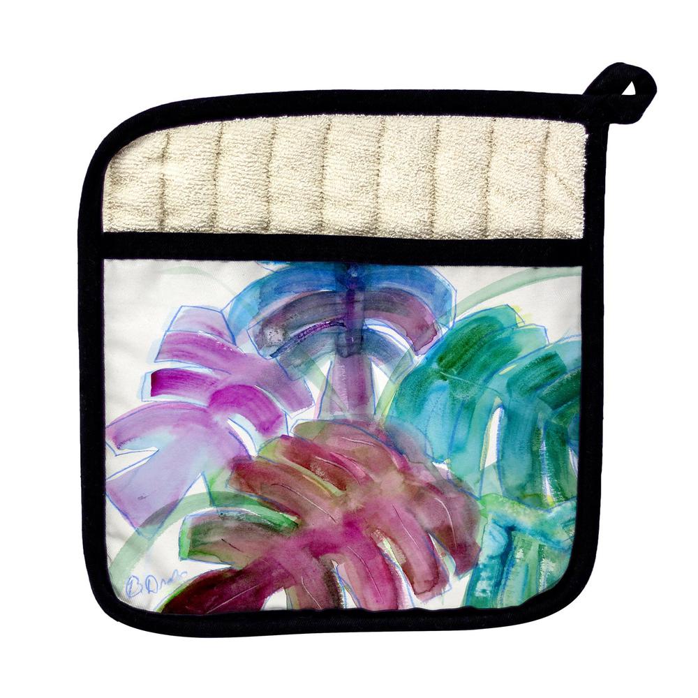 Monstera Leaves Pot Holder. Picture 1