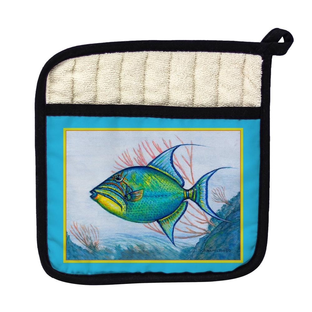 Triggerfish Border Pot Holder. Picture 1
