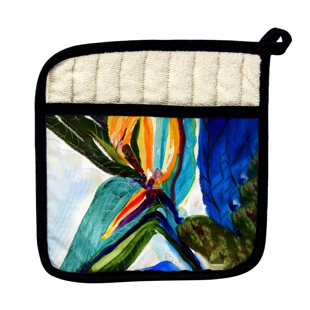 Teal Paradise Pot Holder. Picture 1