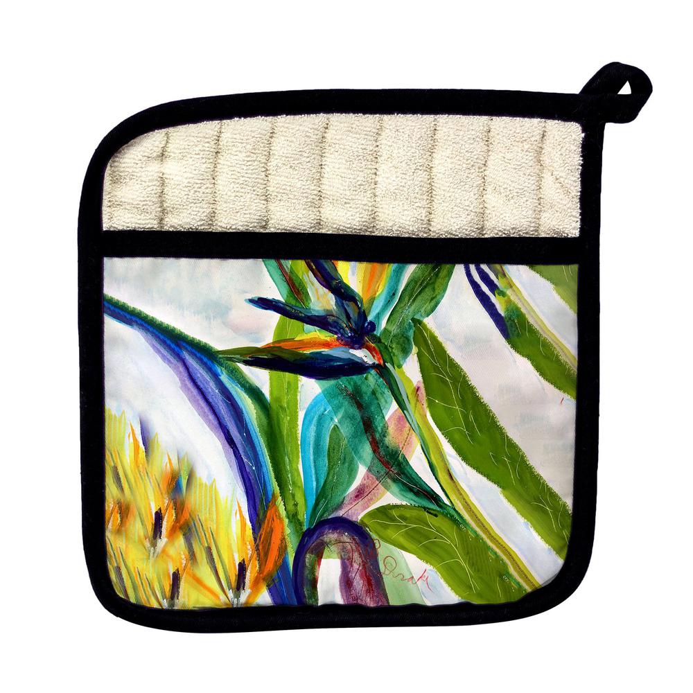 Teal Paradise II Pot Holder. Picture 1