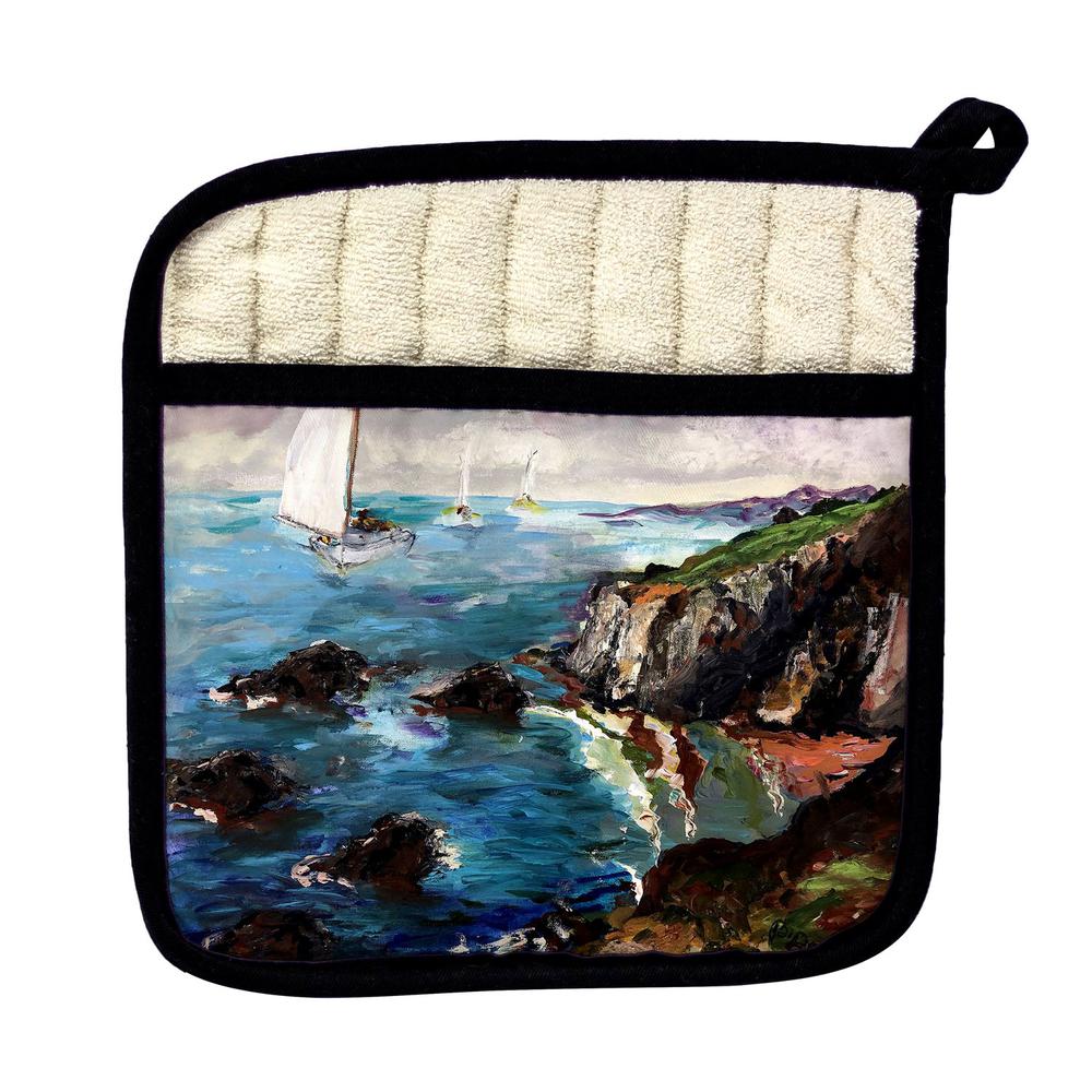 Sailing the Cliffs Pot Holder. Picture 1