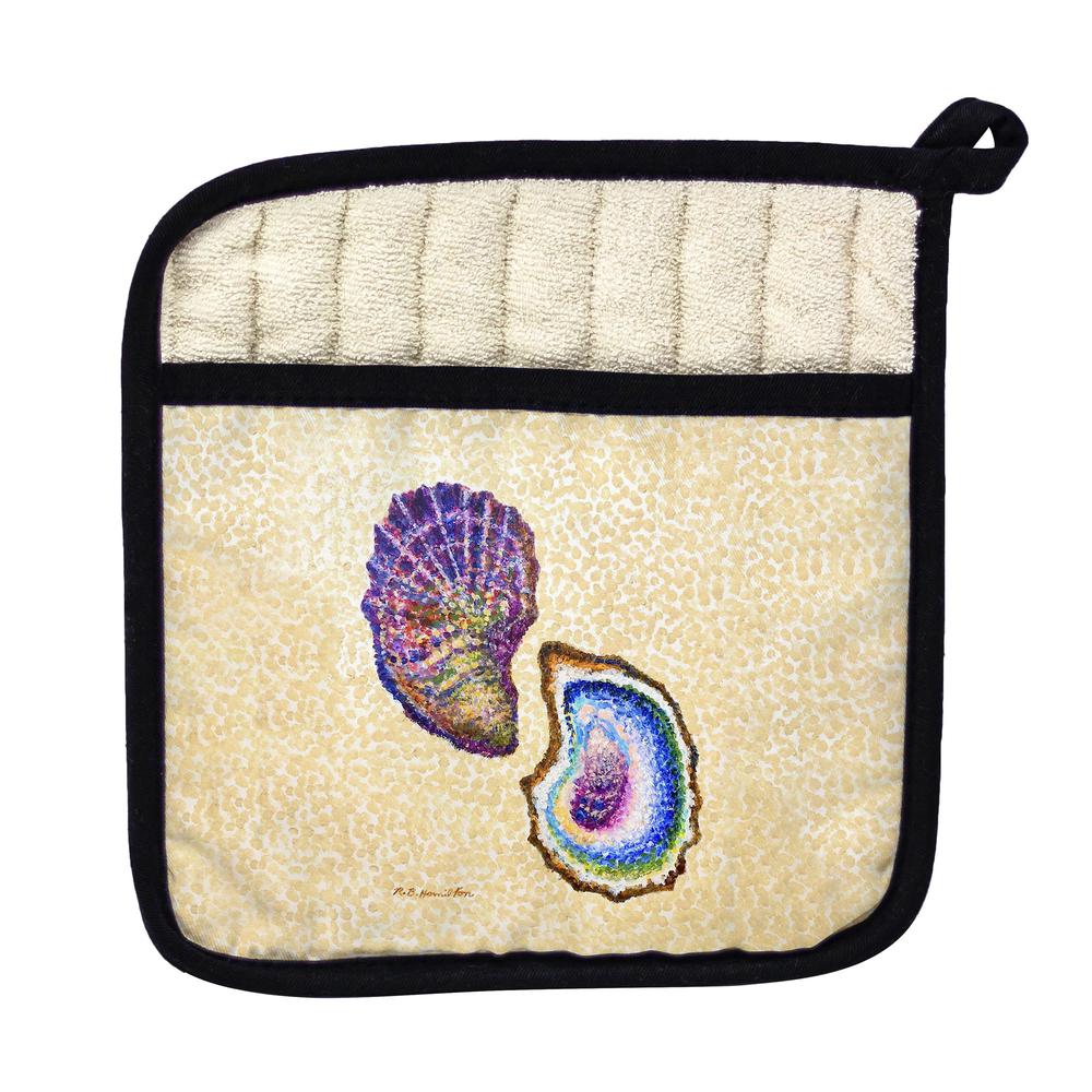 Two Oysters Pot Holder. Picture 1