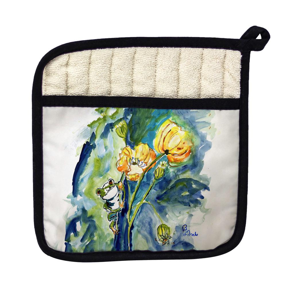 Frog & Flower Pot Holder. Picture 1