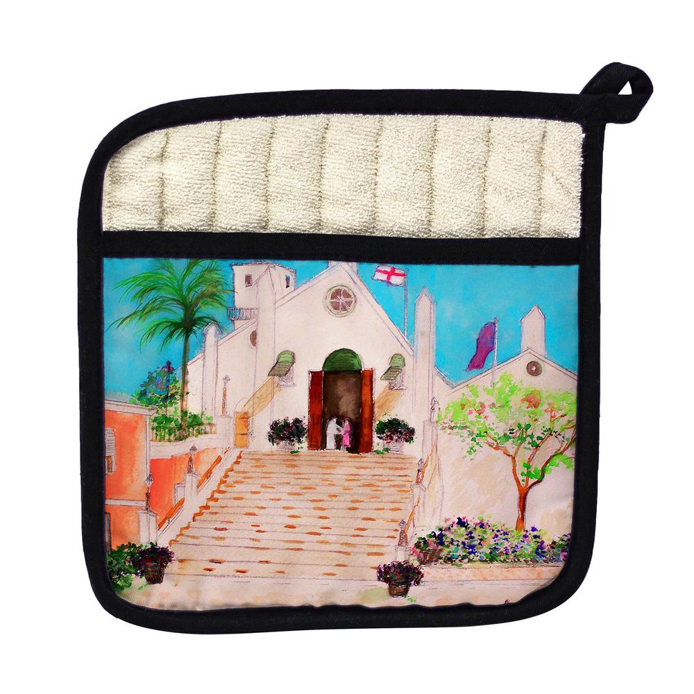 Church Pot Holder. Picture 1