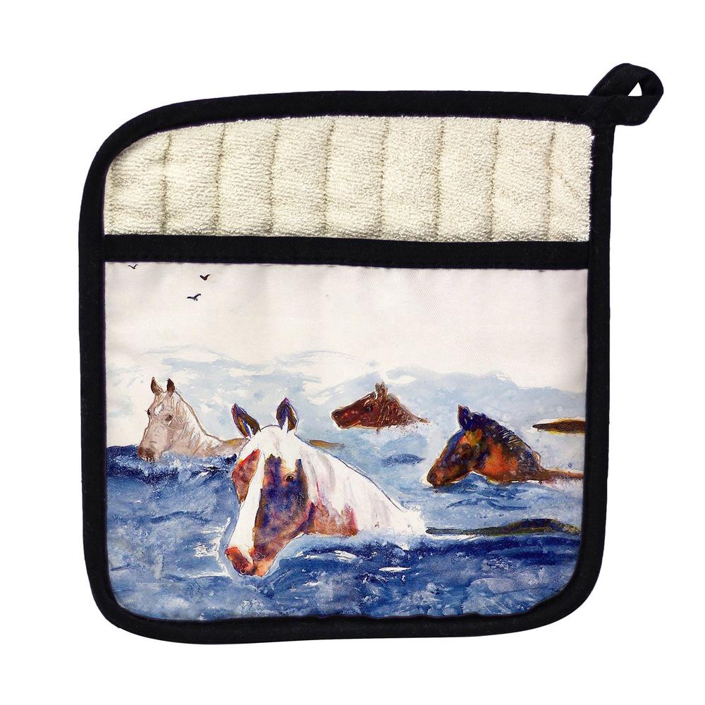 Chincoteague Ponies Pot Holder. Picture 1