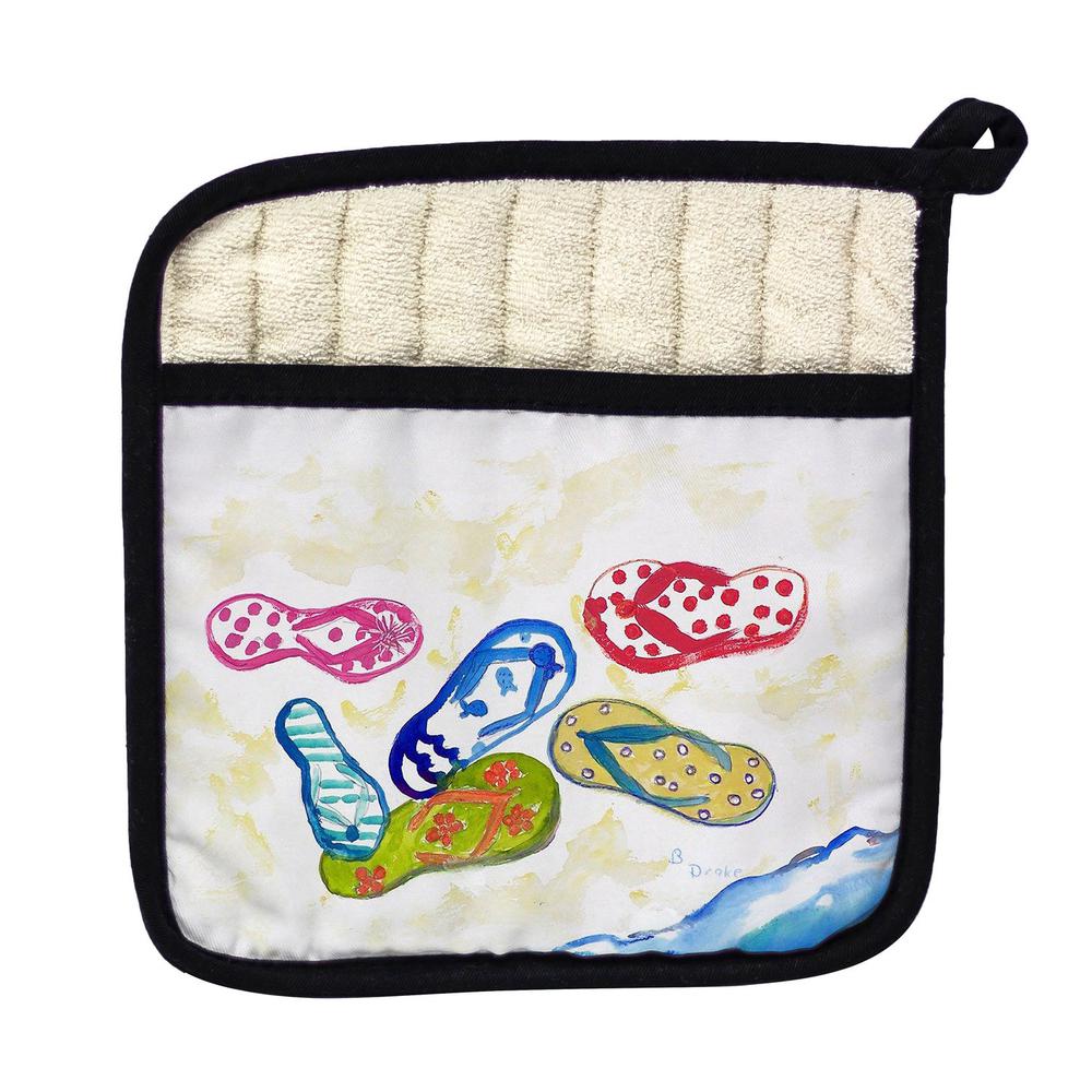 Six Flip Flops Pot Holder. Picture 1
