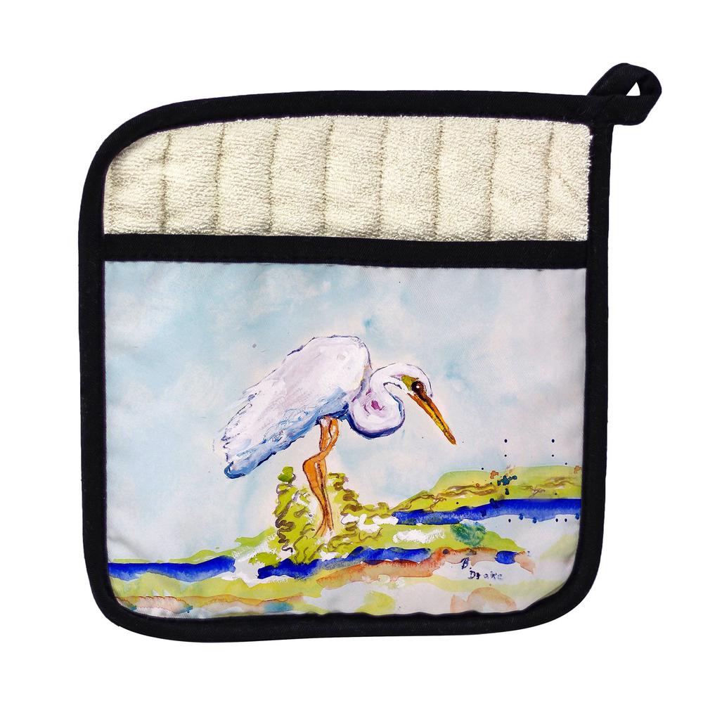 Betsy's Egret Pot Holder. Picture 1