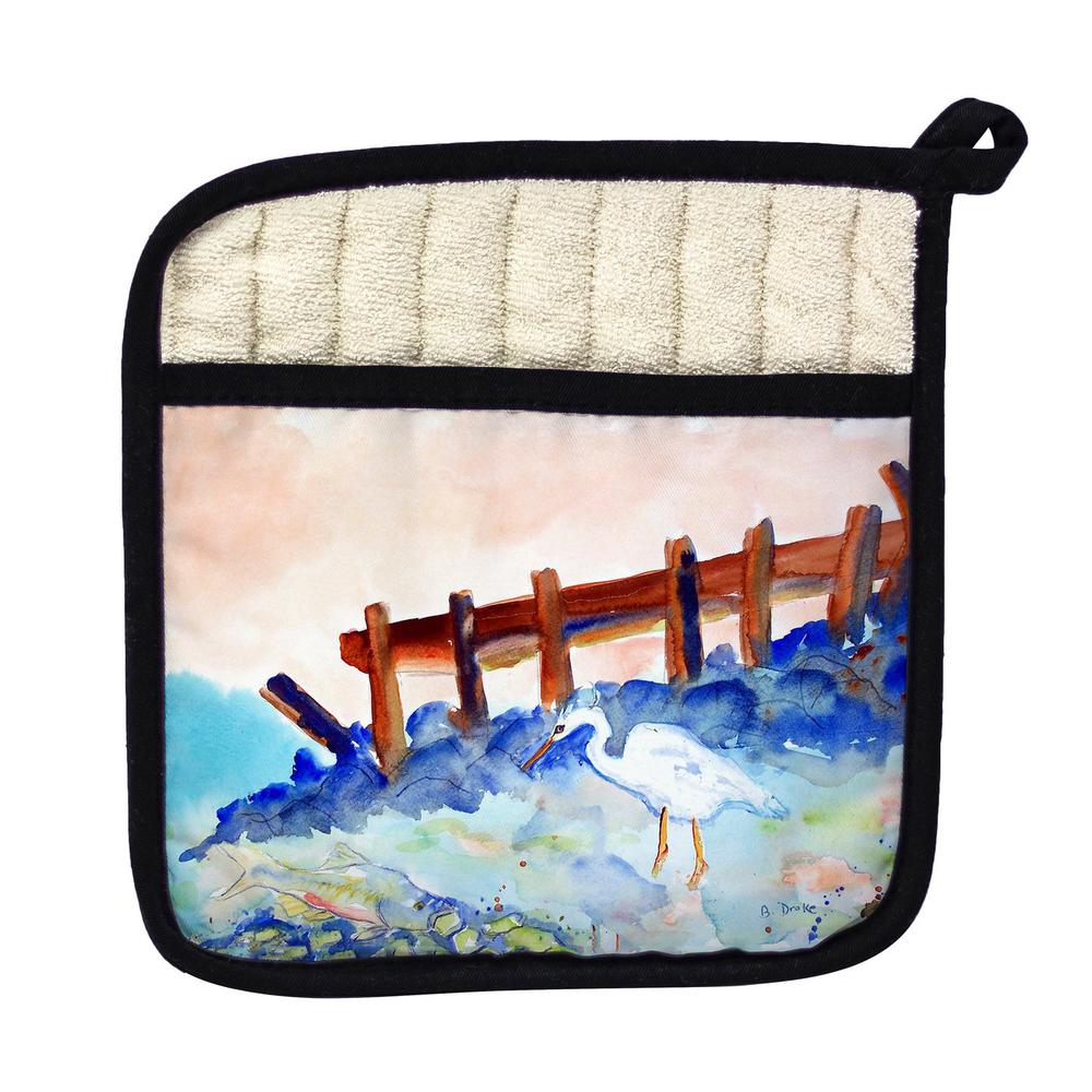 Great White Heron Pot Holder. Picture 1