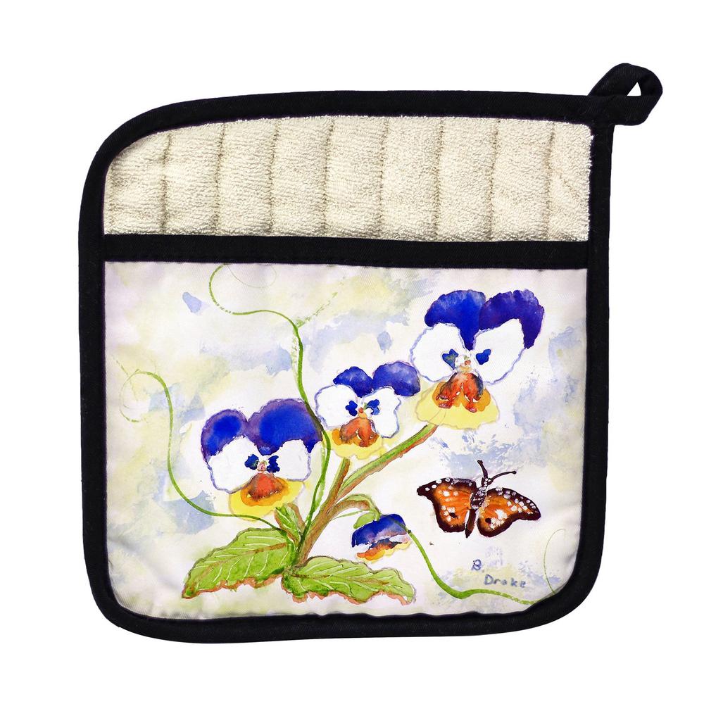 Pansies Pot Holder. Picture 1