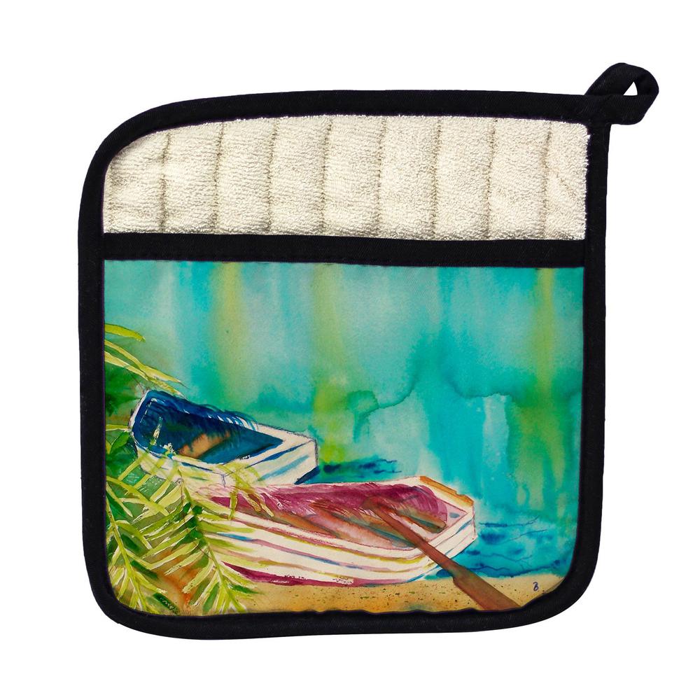 Row Boats Pot Holder. Picture 1