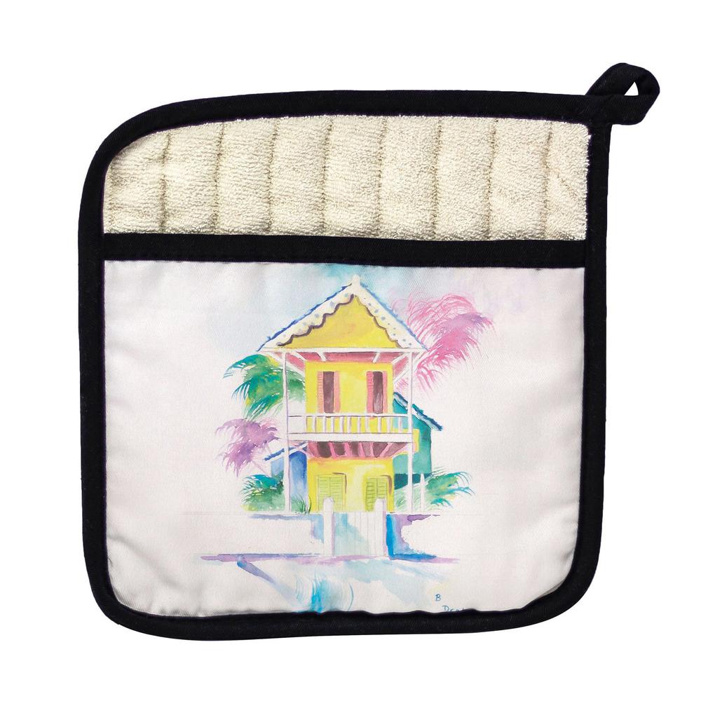 W. Palm Hut Yellow Pot Holder. Picture 1